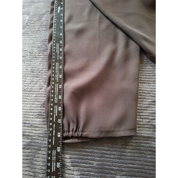 Soft Surroundings Womans Sz XL Dark Olive Green Pull On Gold Zip Pockets Jogger - Picture 8 of 9